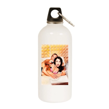 Elizabeth Hurley White Water Bottle With Carabiner