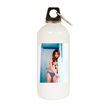 Elizabeth Hurley White Water Bottle With Carabiner