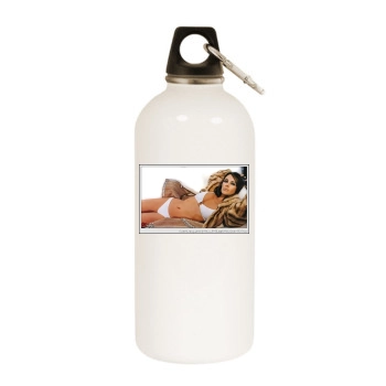 Elizabeth Hurley White Water Bottle With Carabiner