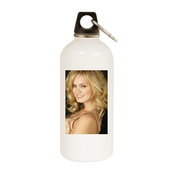 Sara Paxton White Water Bottle With Carabiner