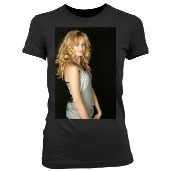 Sara Paxton Women's Junior Cut Crewneck T-Shirt