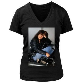 Shannen Doherty Women's Deep V-Neck TShirt