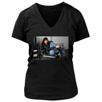 Shannen Doherty Women's Deep V-Neck TShirt