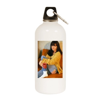 Shannen Doherty White Water Bottle With Carabiner