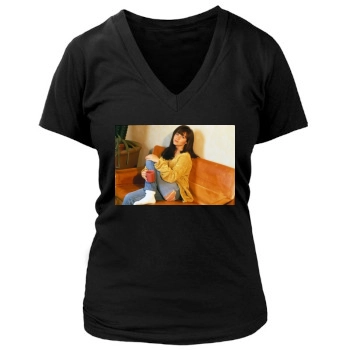 Shannen Doherty Women's Deep V-Neck TShirt