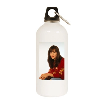 Shannen Doherty White Water Bottle With Carabiner