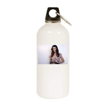 Shannon Elizabeth White Water Bottle With Carabiner