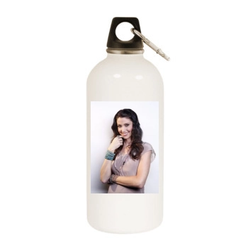 Shannon Elizabeth White Water Bottle With Carabiner