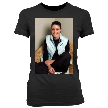 Shannon Elizabeth Women's Junior Cut Crewneck T-Shirt