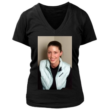 Shannon Elizabeth Women's Deep V-Neck TShirt