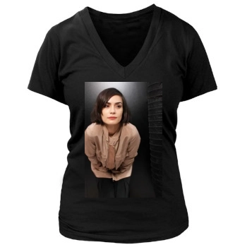 Shannyn Sossamon Women's Deep V-Neck TShirt