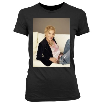 Sharon Stone Women's Junior Cut Crewneck T-Shirt