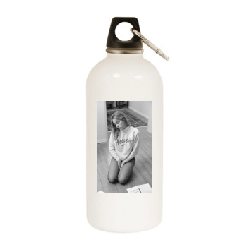 Sharon Stone White Water Bottle With Carabiner