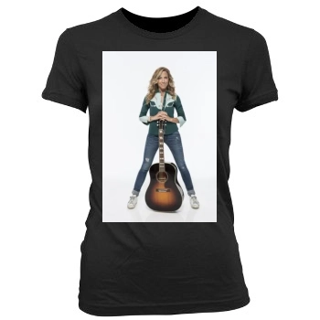 Sheryl Crow Women's Junior Cut Crewneck T-Shirt