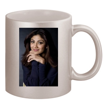 Shilpa Shetty 11oz Metallic Silver Mug