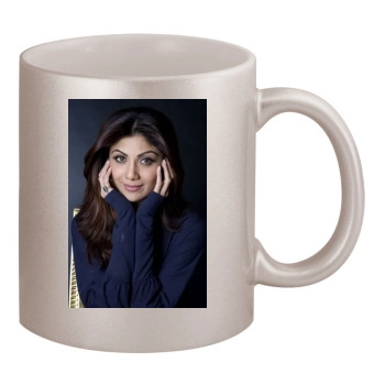 Shilpa Shetty 11oz Metallic Silver Mug