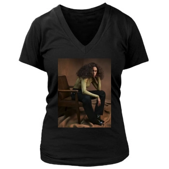 Solange Knowles Women's Deep V-Neck TShirt