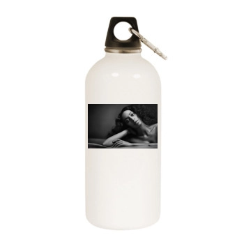 Solange Knowles White Water Bottle With Carabiner