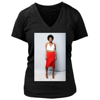 Solange Knowles Women's Deep V-Neck TShirt