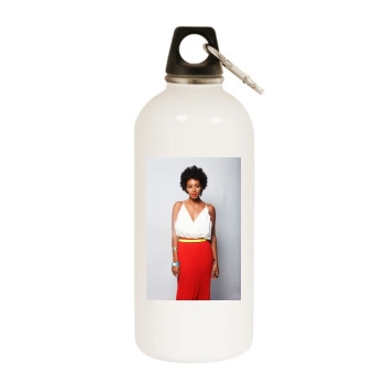 Solange Knowles White Water Bottle With Carabiner