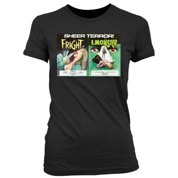 Fright (1971) Women's Junior Cut Crewneck T-Shirt