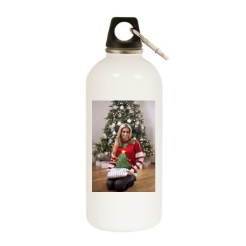 Stacey Solomon White Water Bottle With Carabiner