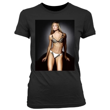 Stacy Keibler Women's Junior Cut Crewneck T-Shirt