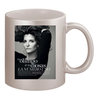 Stephanie Seymour 11oz Metallic Silver Mug