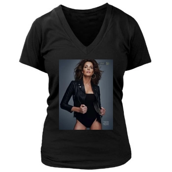 Stephanie Seymour Women's Deep V-Neck TShirt