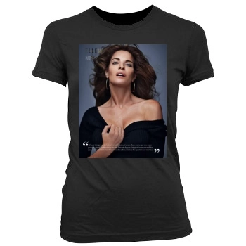 Stephanie Seymour Women's Junior Cut Crewneck T-Shirt