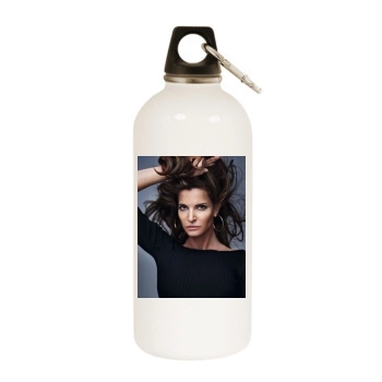 Stephanie Seymour White Water Bottle With Carabiner