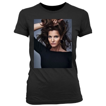 Stephanie Seymour Women's Junior Cut Crewneck T-Shirt