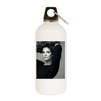 Stephanie Seymour White Water Bottle With Carabiner