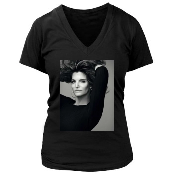 Stephanie Seymour Women's Deep V-Neck TShirt