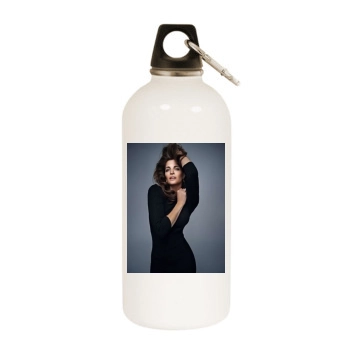 Stephanie Seymour White Water Bottle With Carabiner