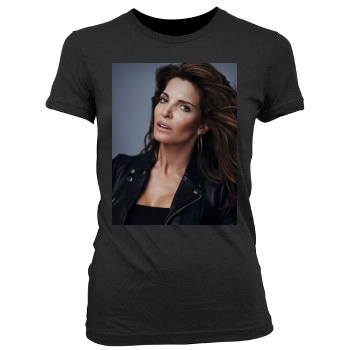 Stephanie Seymour Women's Junior Cut Crewneck T-Shirt