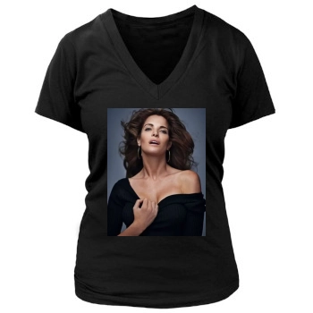 Stephanie Seymour Women's Deep V-Neck TShirt