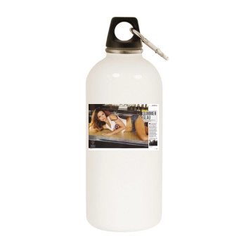 Summer Glau White Water Bottle With Carabiner