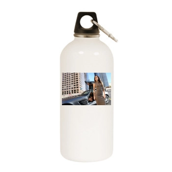 Summer Glau White Water Bottle With Carabiner