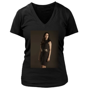 Summer Glau Women's Deep V-Neck TShirt