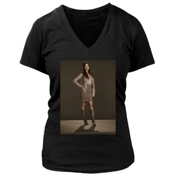 Summer Glau Women's Deep V-Neck TShirt