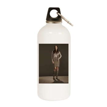 Summer Glau White Water Bottle With Carabiner