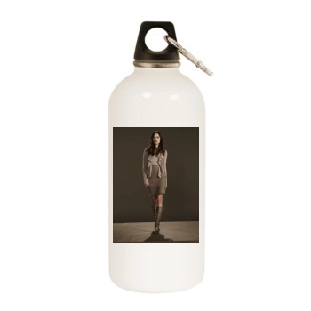 Summer Glau White Water Bottle With Carabiner