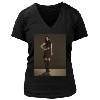 Summer Glau Women's Deep V-Neck TShirt