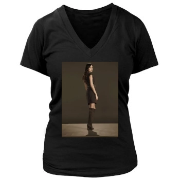 Summer Glau Women's Deep V-Neck TShirt