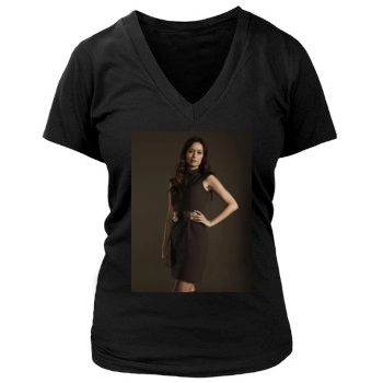 Summer Glau Women's Deep V-Neck TShirt