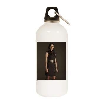 Summer Glau White Water Bottle With Carabiner