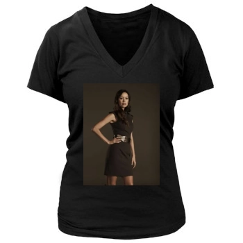 Summer Glau Women's Deep V-Neck TShirt