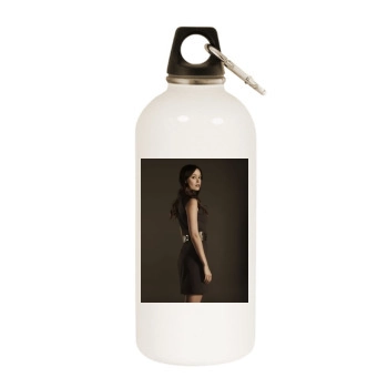 Summer Glau White Water Bottle With Carabiner