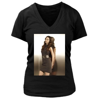 Summer Glau Women's Deep V-Neck TShirt